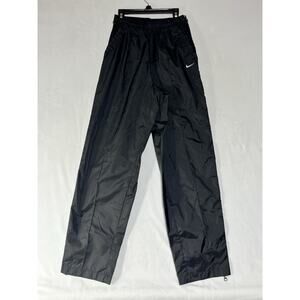 Nike Track Pants Womens Medium Black Two Way Full Zip Pull On Nylon Wind 90s Y2K